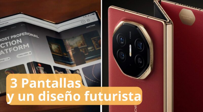 ¡WOW! Huawei presenta su nuevo smartphone con tres pantallas, infinitas posibilidades